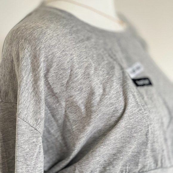 LEDiN Plain Ruched Double-Layer T-Shirt - Picture 7 of 11